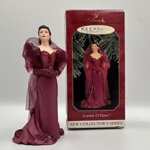 Vintage 1997 Hallmark Scarlett O'Hara Ornament Gone With Wind W Box Series First